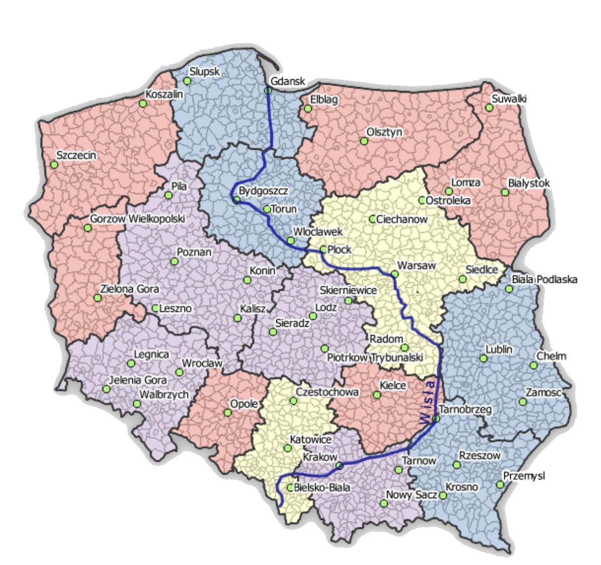 Mapa zrzutów szczepionki w Polsce